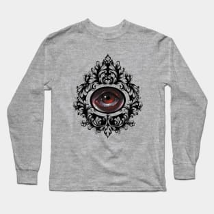 Pop Surrealism Baroque Eye Study Black Frame Long Sleeve T-Shirt